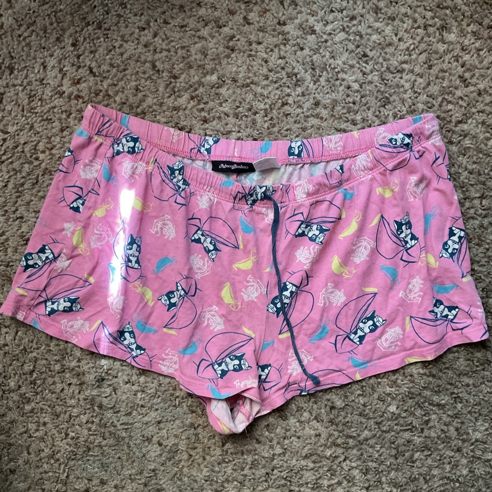 Rebecca banban pink dog shorts. Size L
